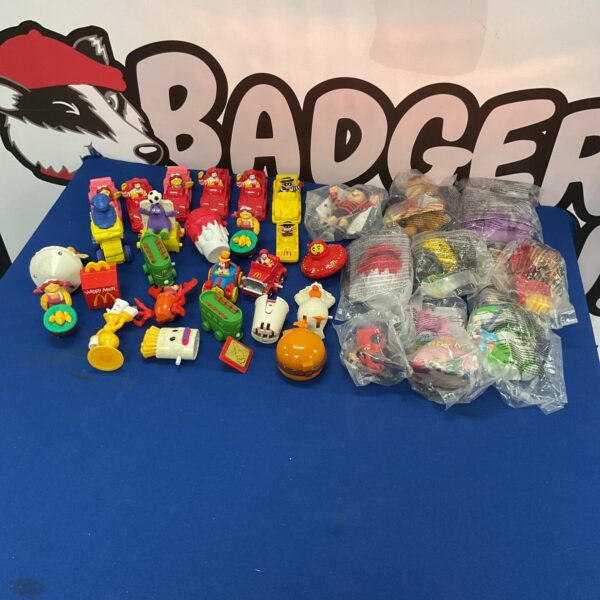 Collection of vintage and retro McDonalds toys