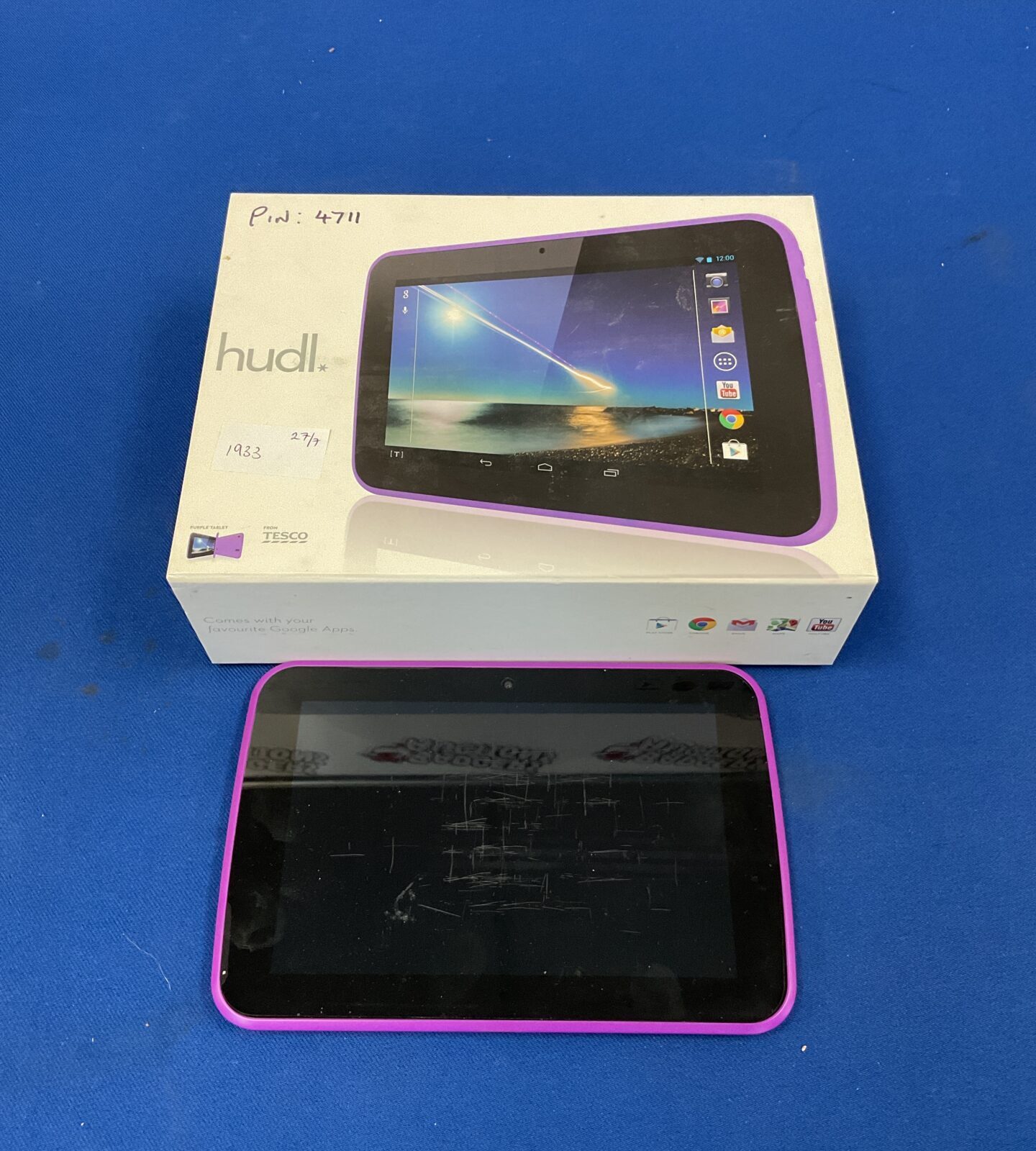 Hudl tablet working with pin
