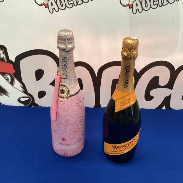 One bottle of Lanson Champagne and Mionetto Prosecco