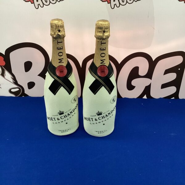 Two Bottles of Moet & Chandon Champagne with cooler jackets