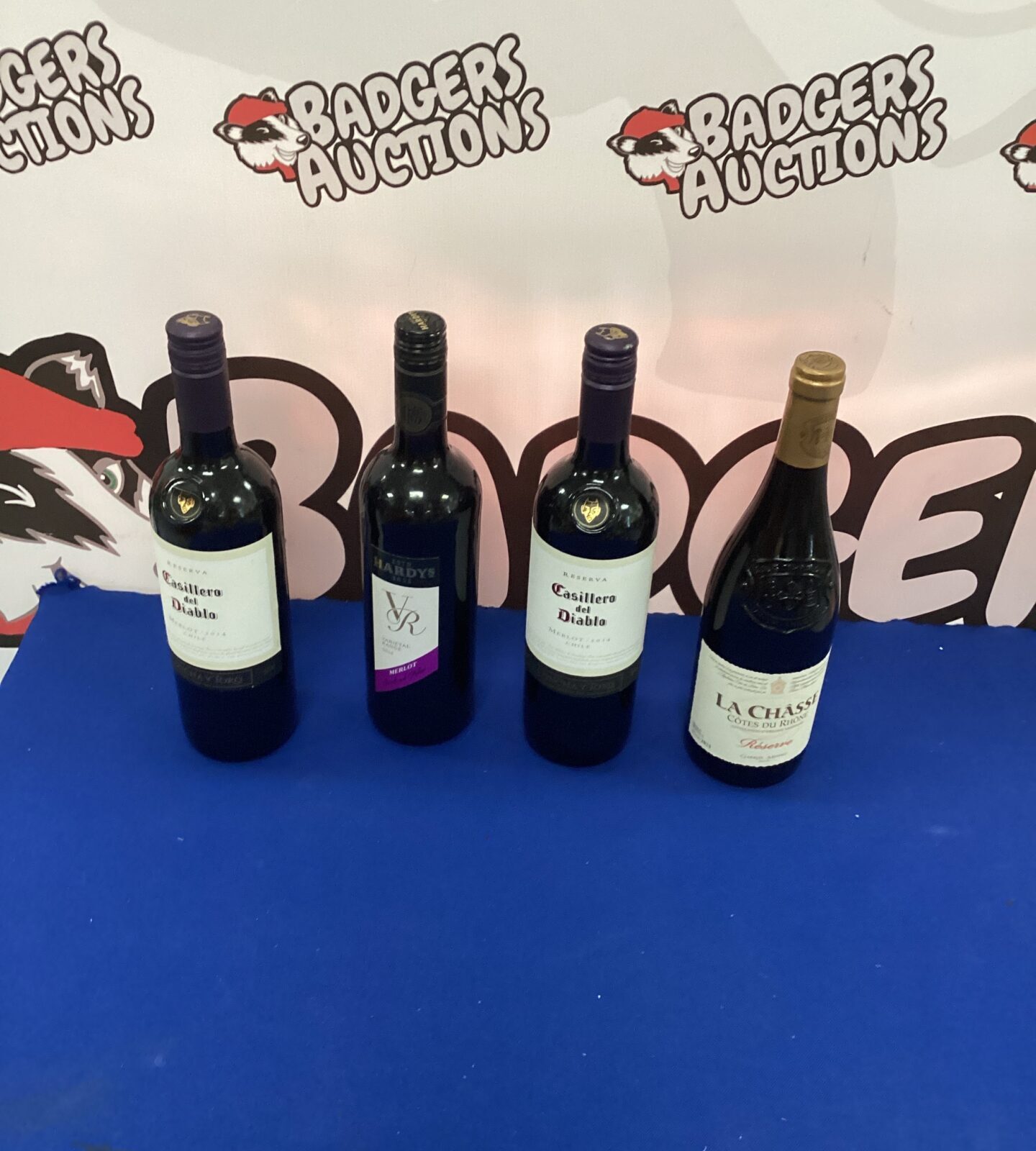 Four bottles of wine inc Hardys Merlot