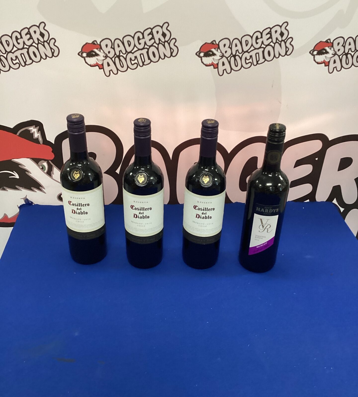Four Bottles of Merlot Wine
