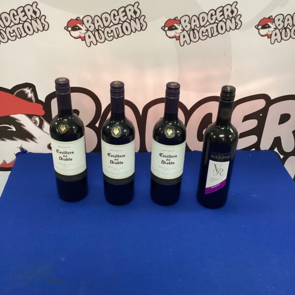 Four Bottles of Merlot Wine