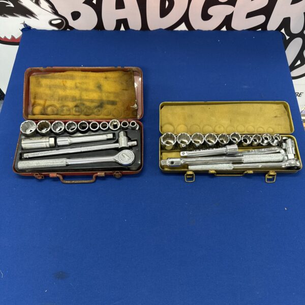 Two 1/2” drive ratchet & socket sets