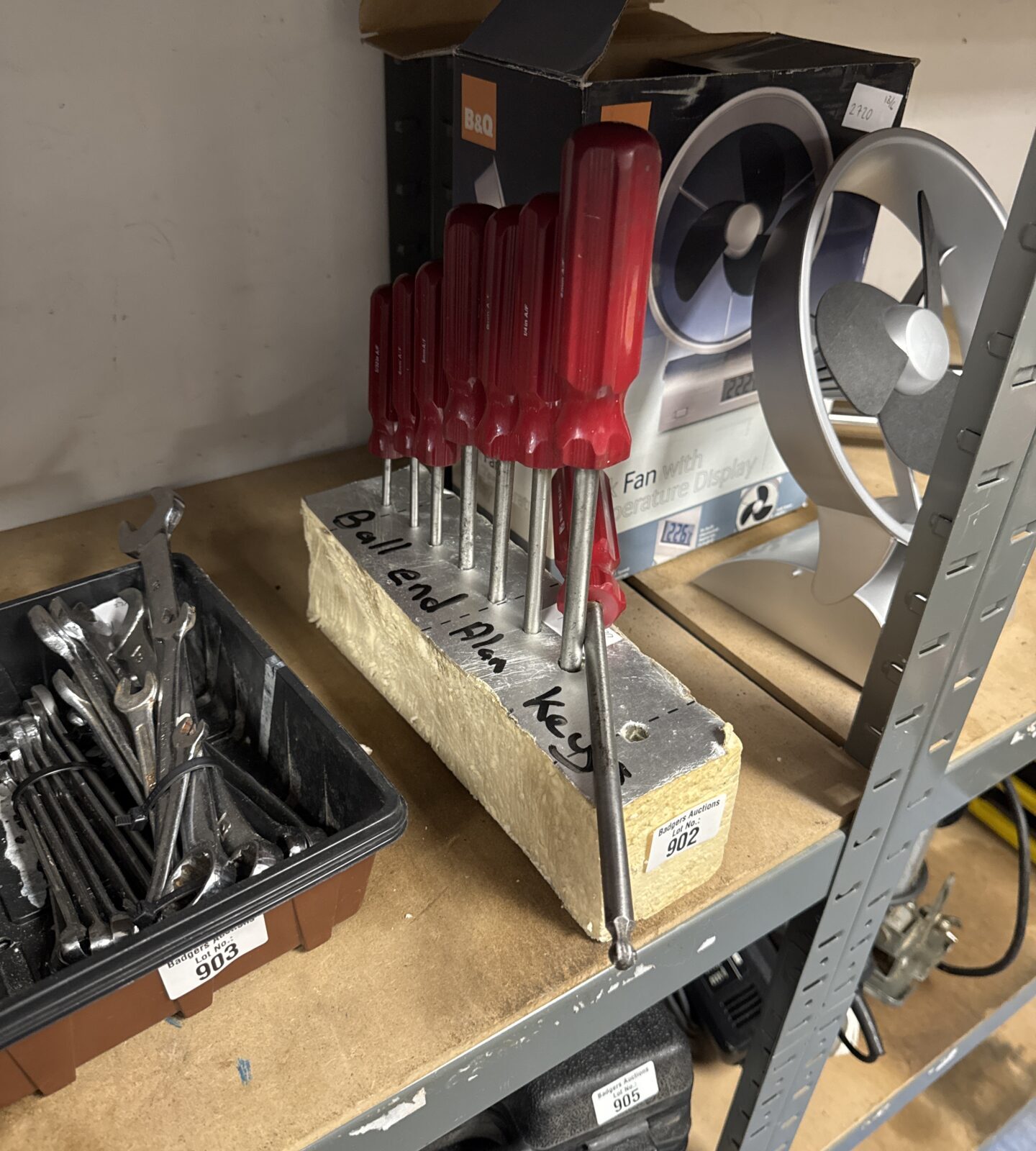 set of ball end Allen key drivers