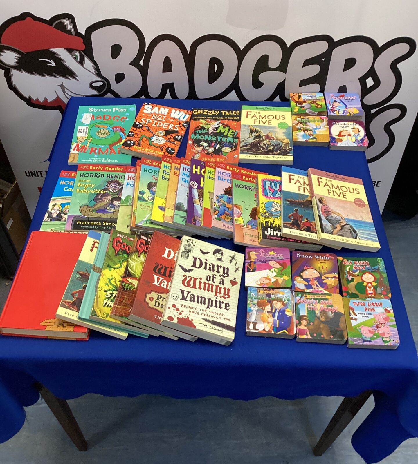 Quantity of kids books inc diary of a wimpy vampire, enid blyton & early reader