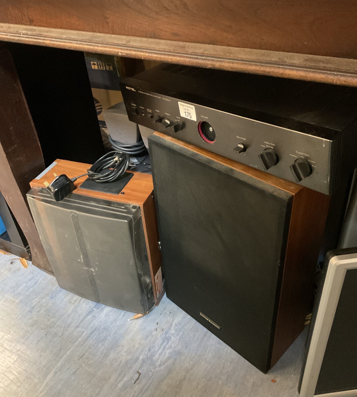 Lot of mixed audio including rotel amplifier & national Panasonic speakers