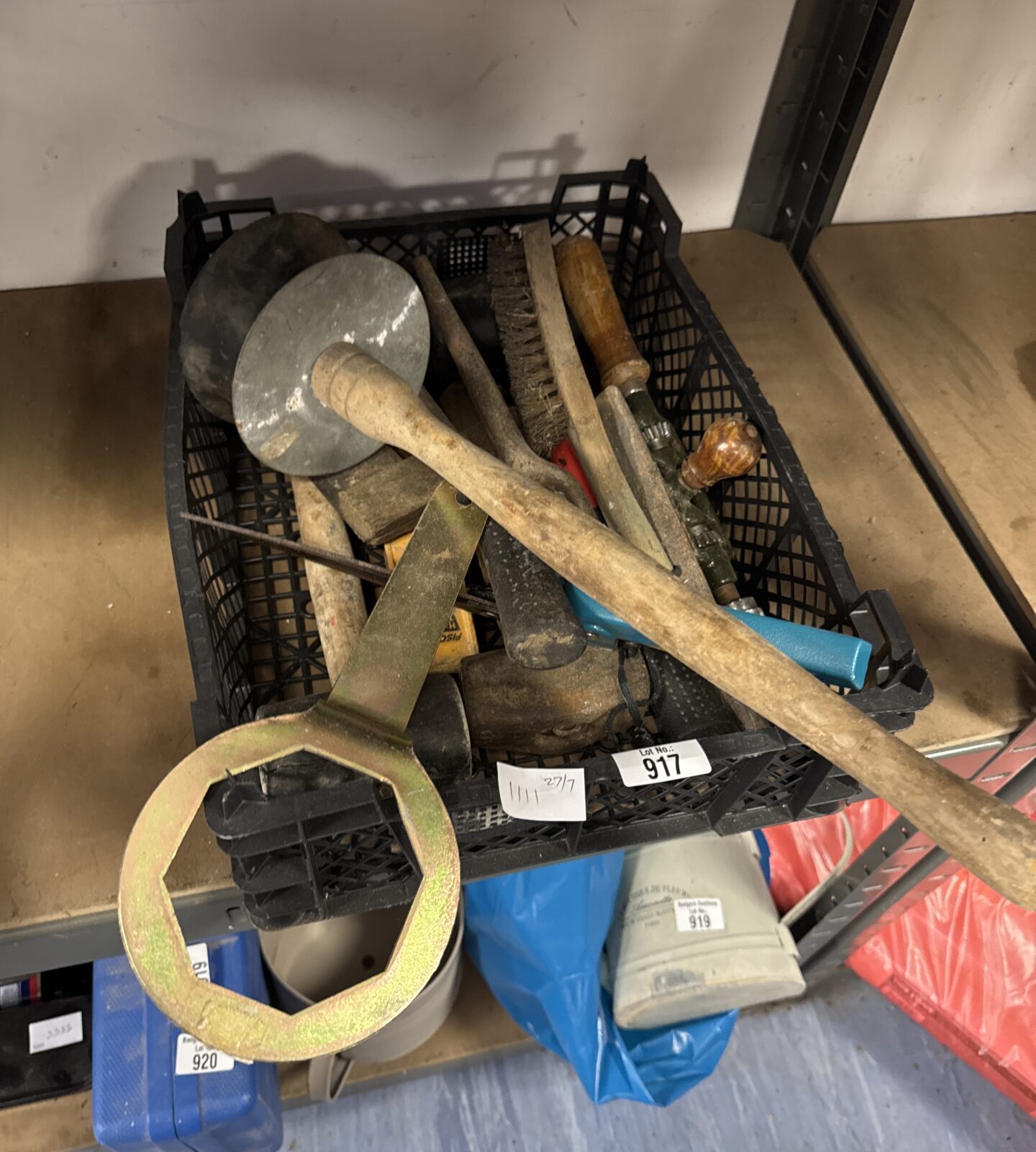 Tray of assorted tools