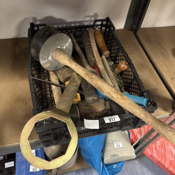 Tray of assorted tools