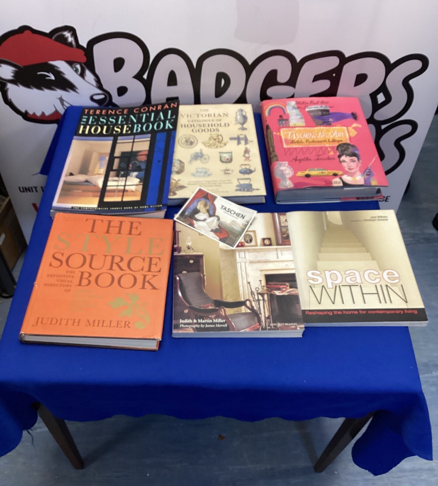 Bag of artists & home design books