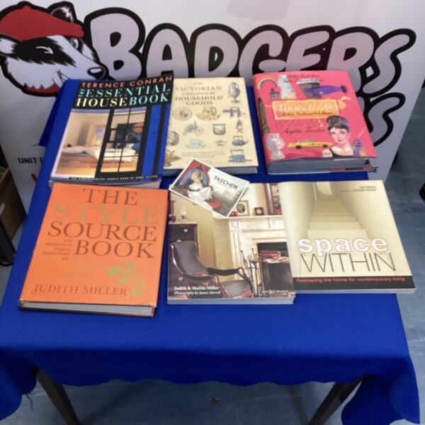 Bag of artists & home design books