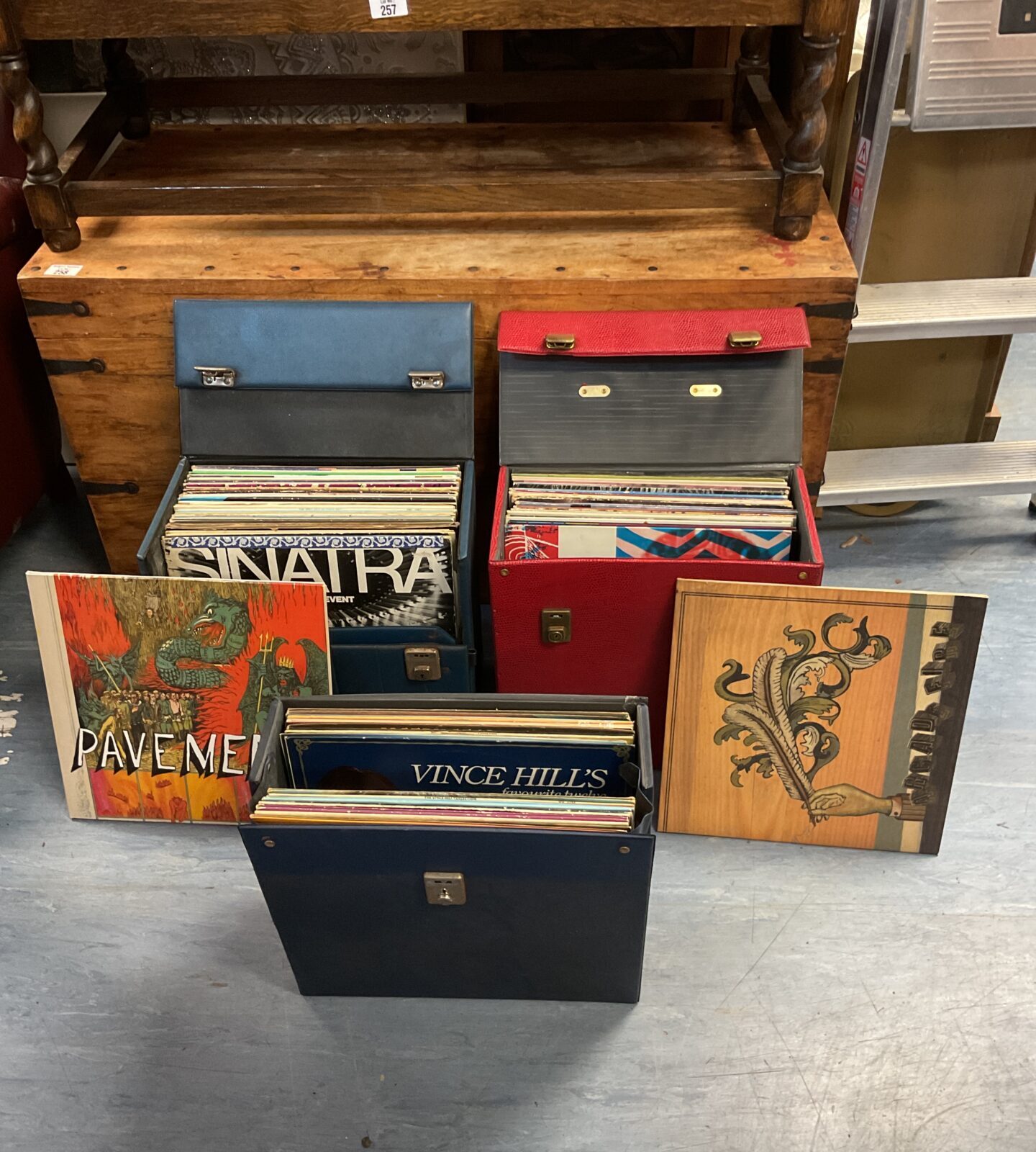 Three cases of 12” vinyl records