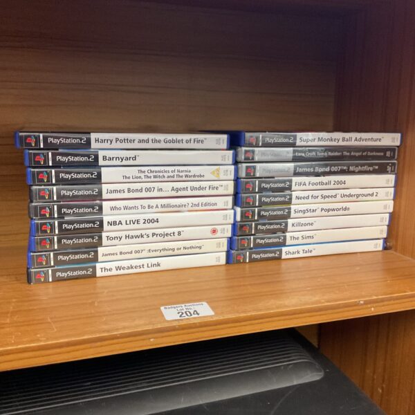 Collection of sony PlayStation 2 games including harry potter