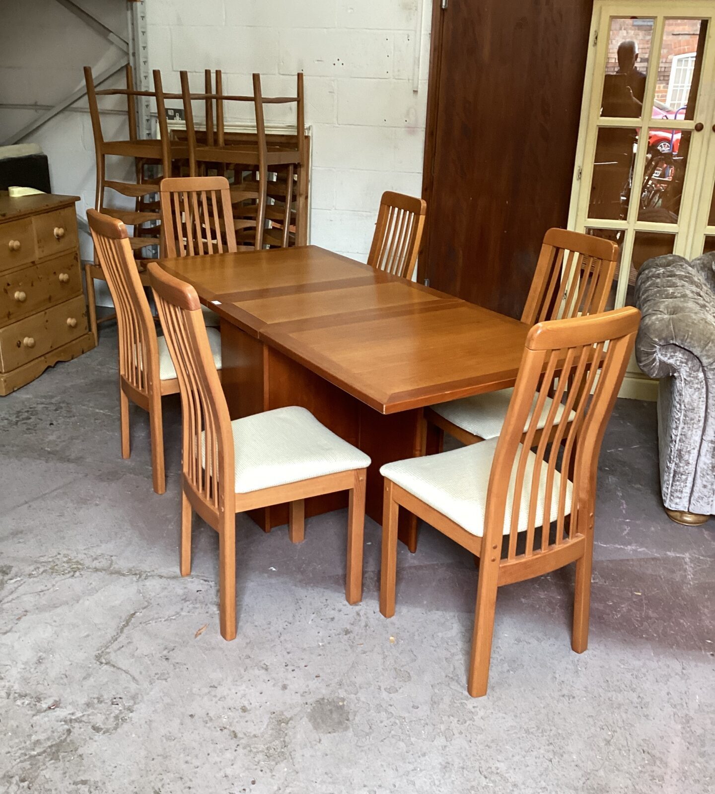 Kovby Multi Purpose Dining Table and Six Chairs