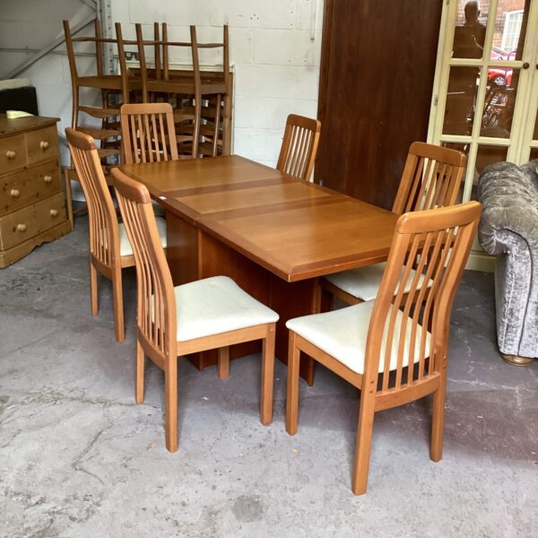 Kovby Multi Purpose Dining Table and Six Chairs