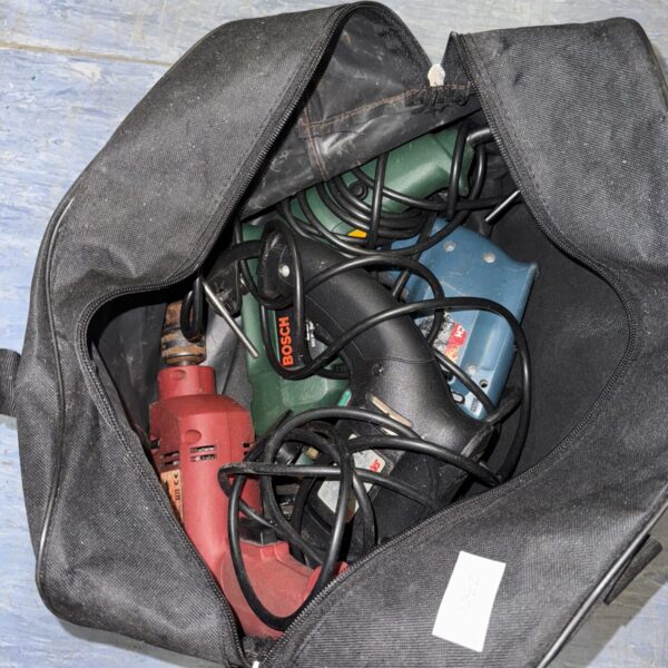 Bag of assorted drills inc Bosch