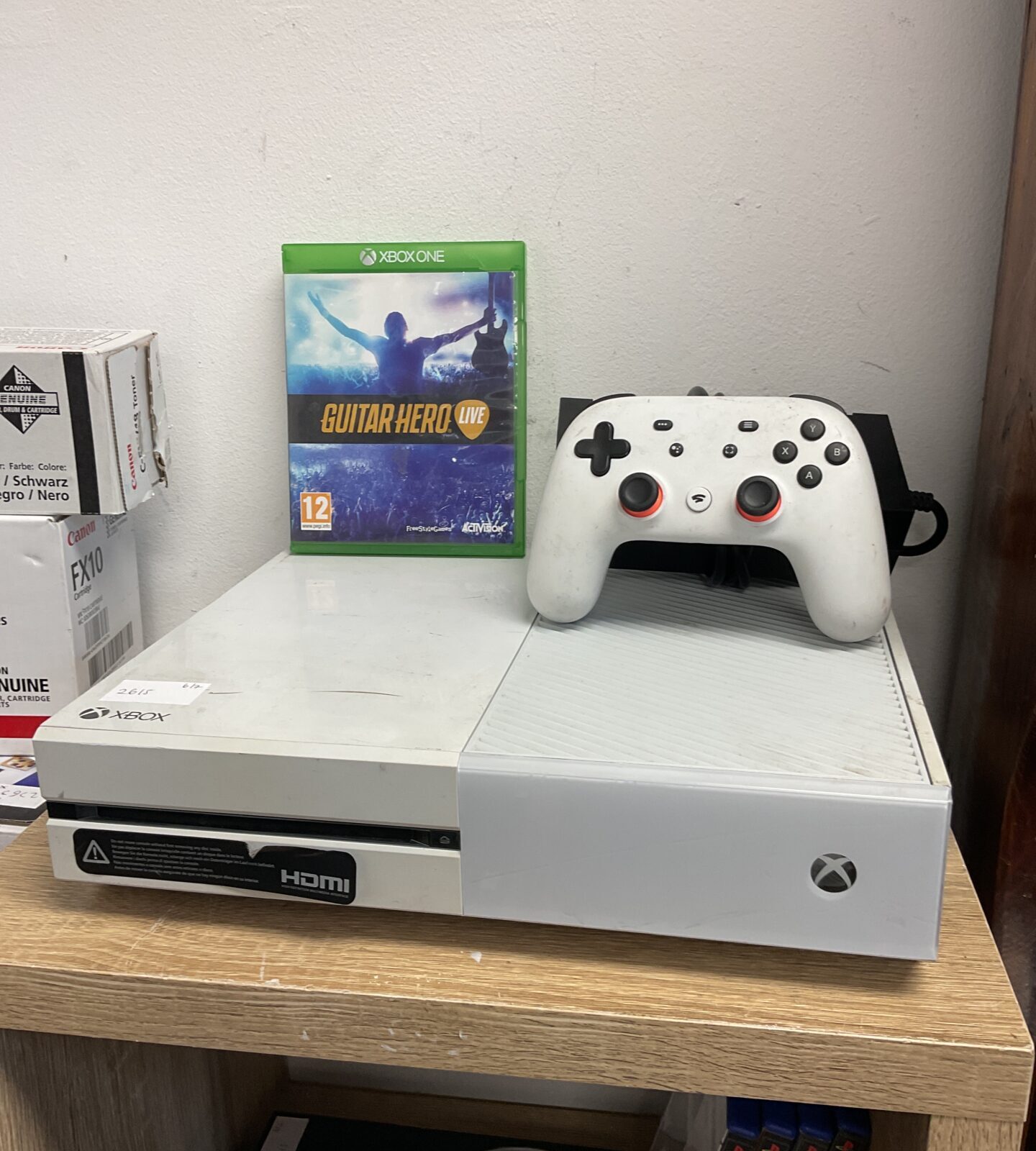 Microsoft xbox one console with controller & game