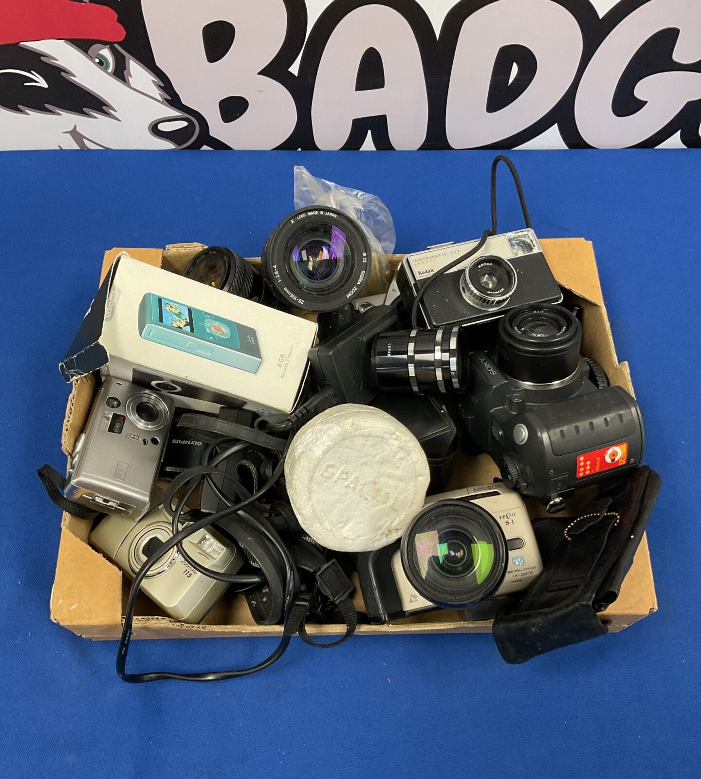 Traybof camera's & accessories including Olympus & minolta
