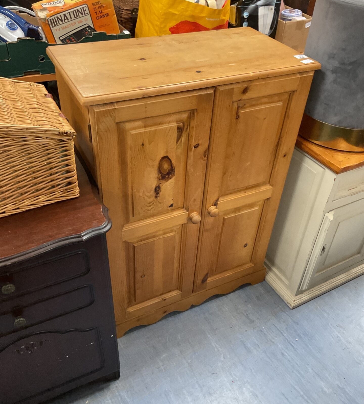 Pine two door cabinet