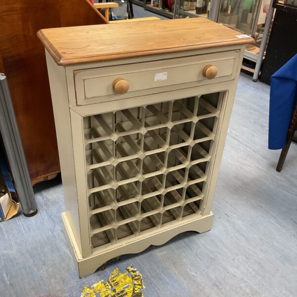 Chunky pine shabby shic wine rack