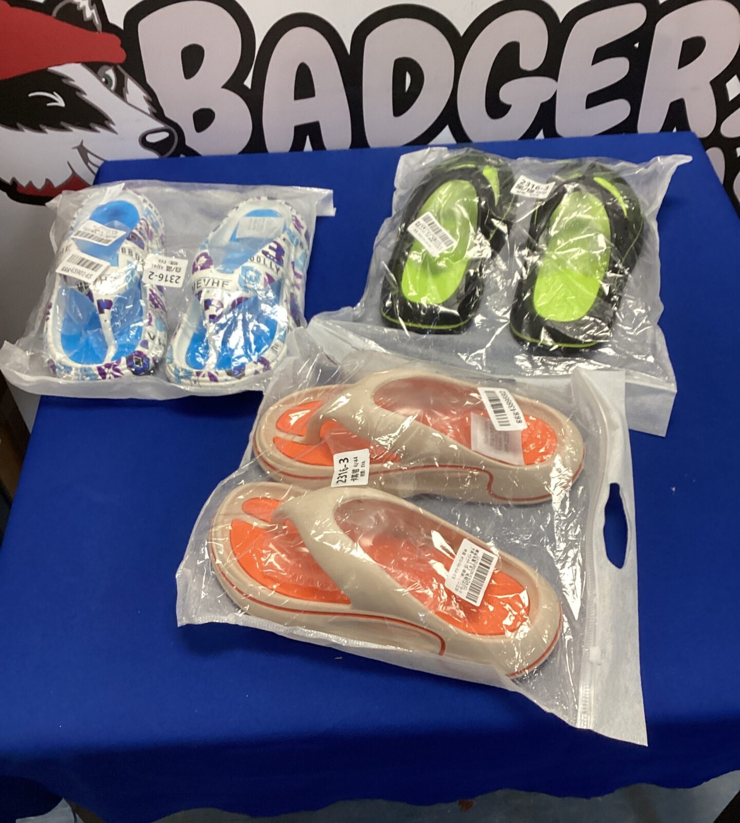 Three new pairs of mevhe flip flops