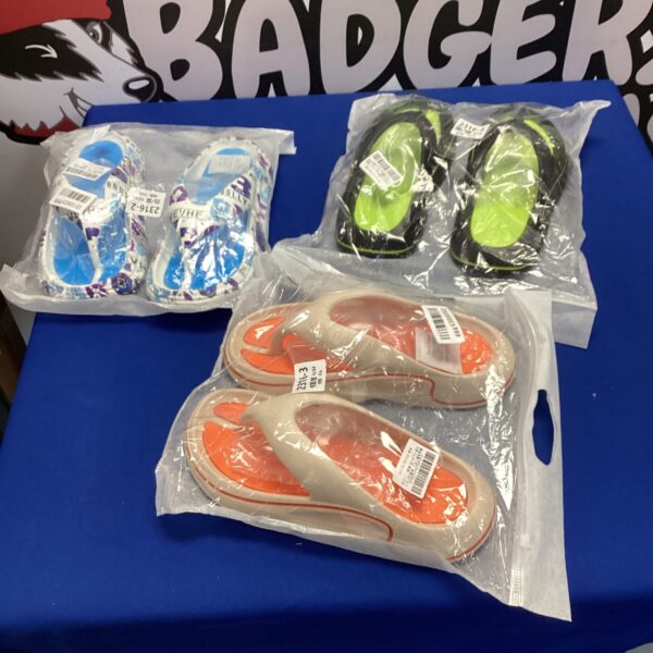 Three new pairs of mevhe flip flops