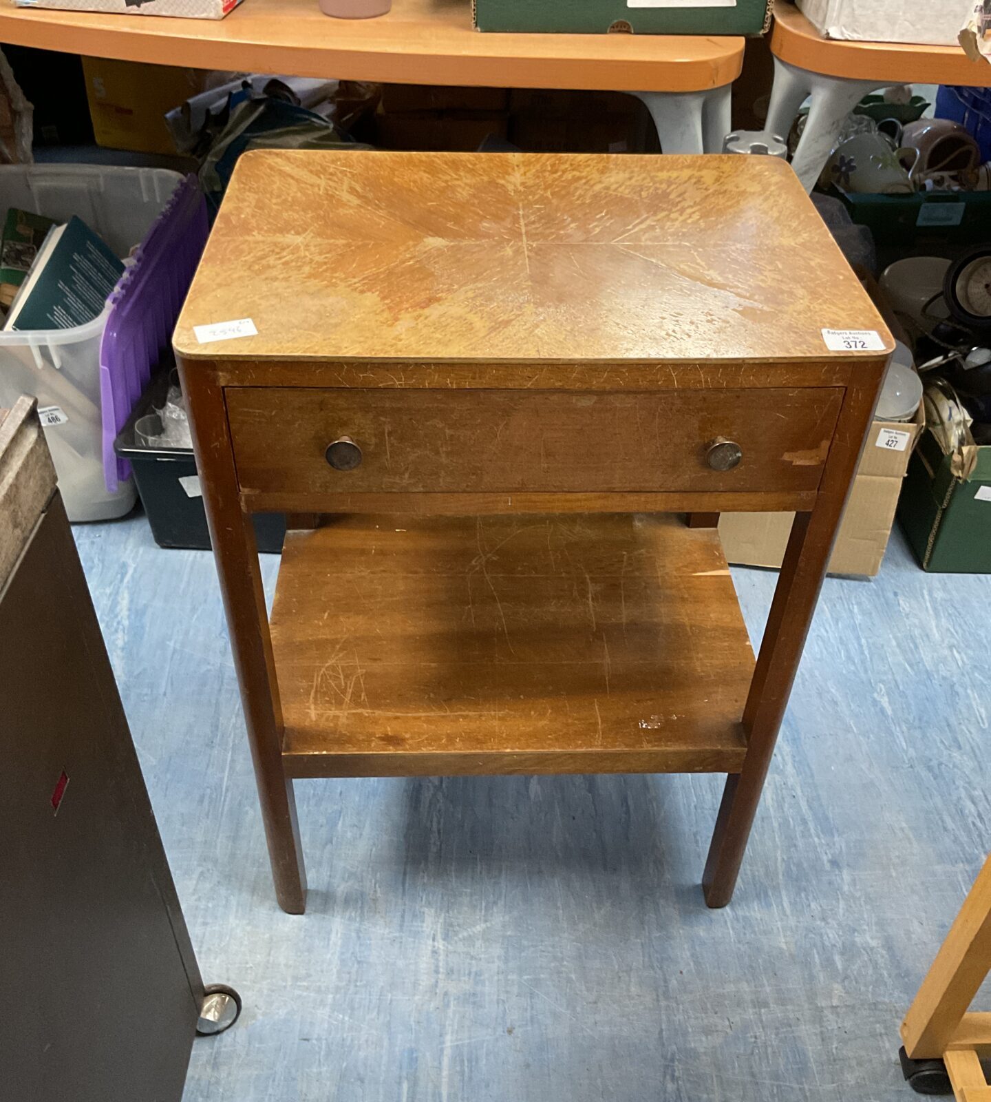 Mid century bedside cabinet with draw