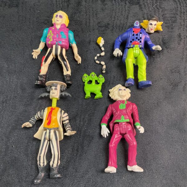 Collection of original 1989 Kenner Beetle juice Figures
