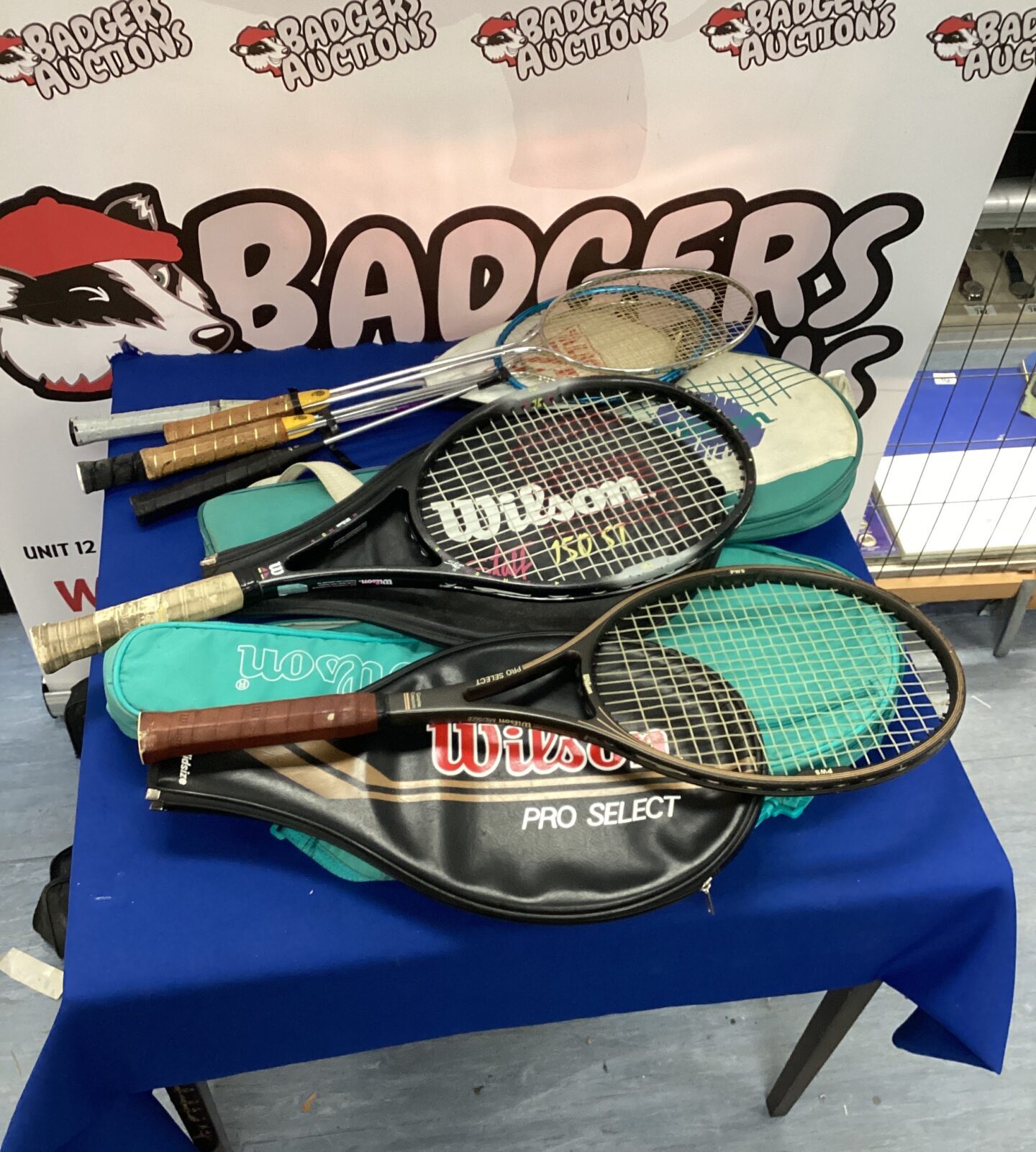 Selection of Tennis and Badminton Rackets