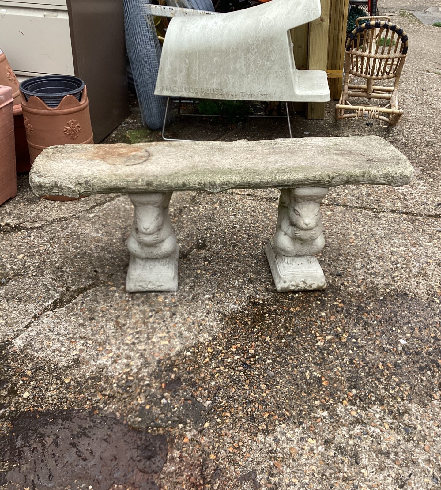 Stone effect Garden Bench