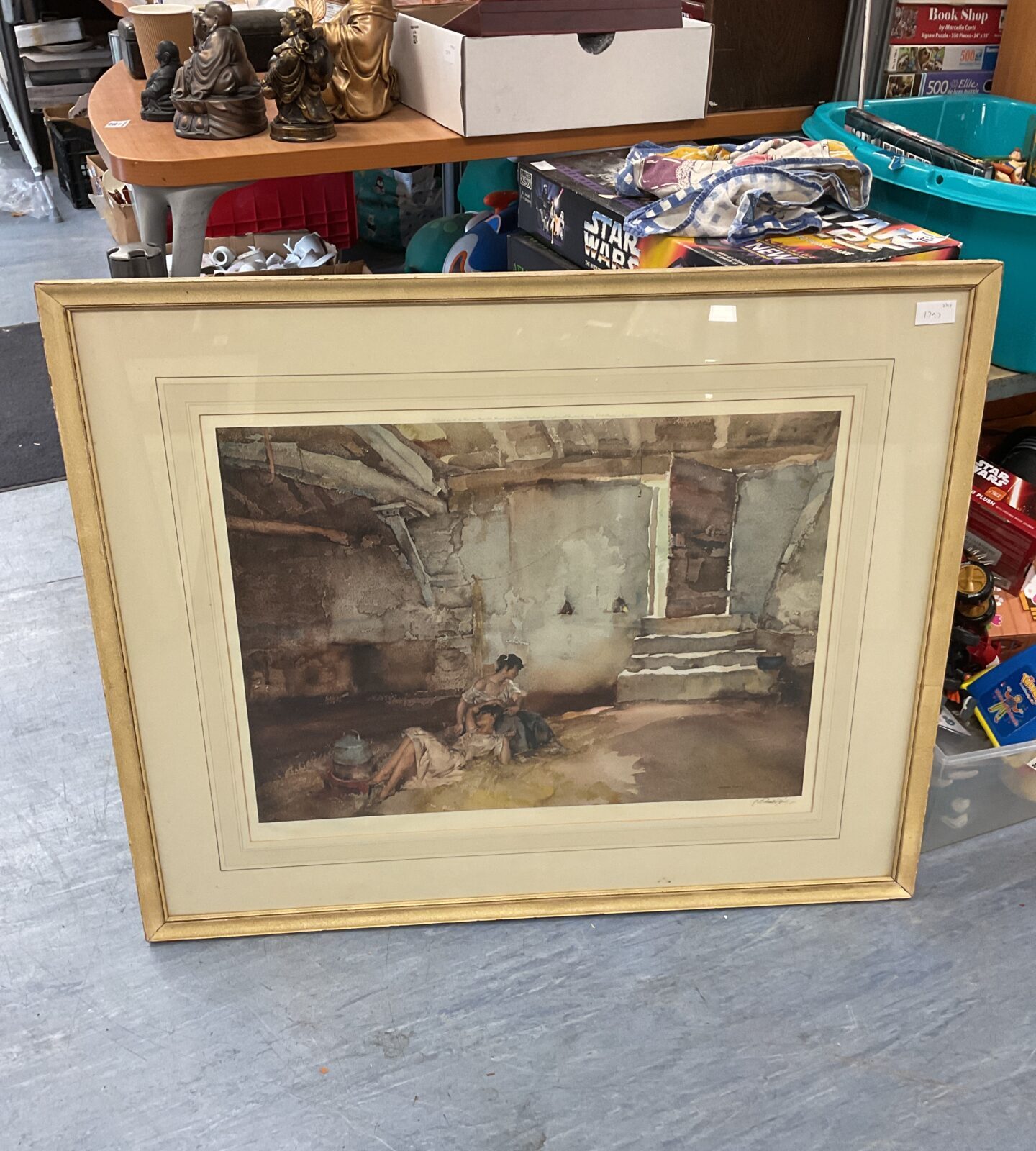 William russell flint signed frost & reed ltd print titled retreat from the sun