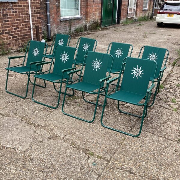 Eight Folding Garden Chairs