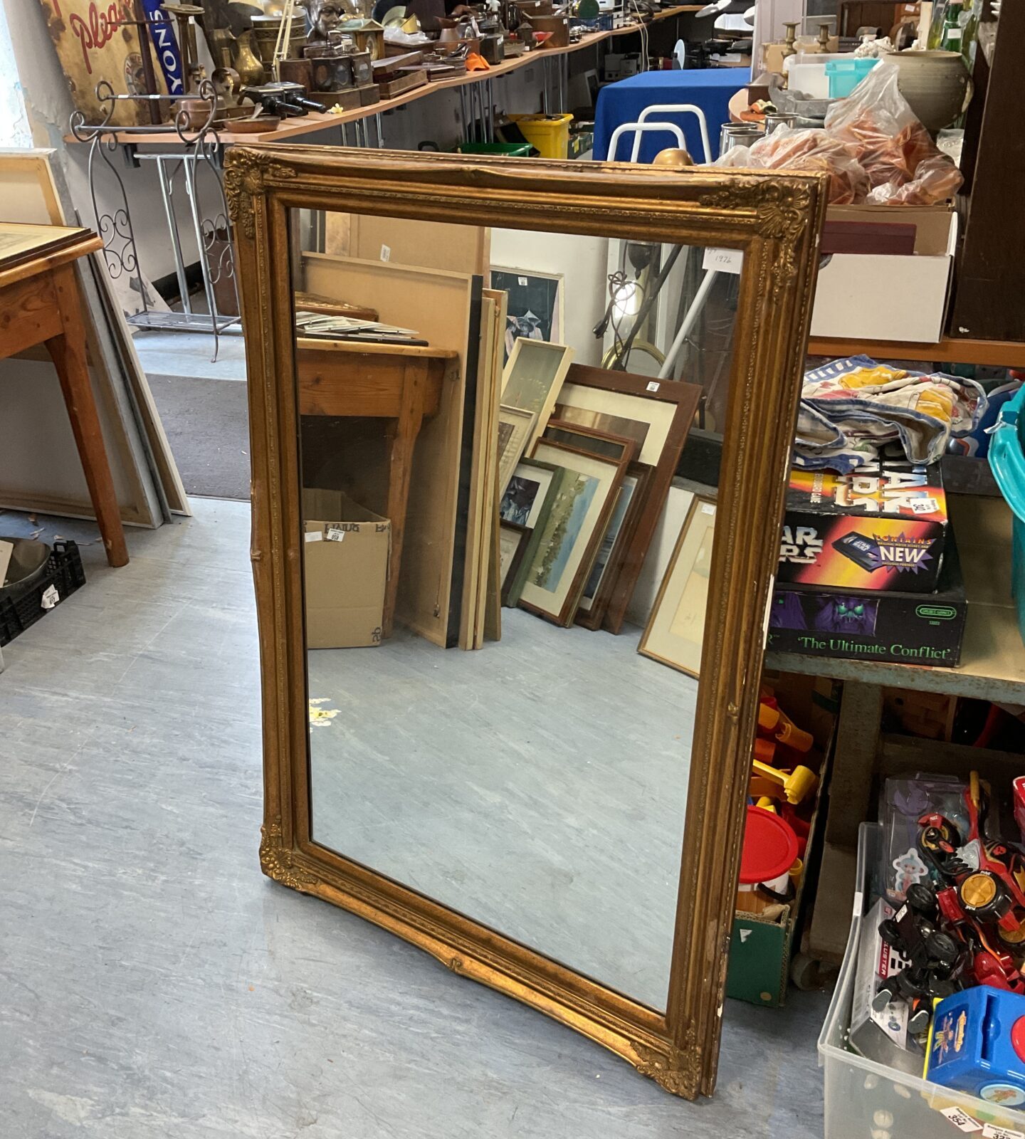 Vintage gilt framed mirror 104x74cm