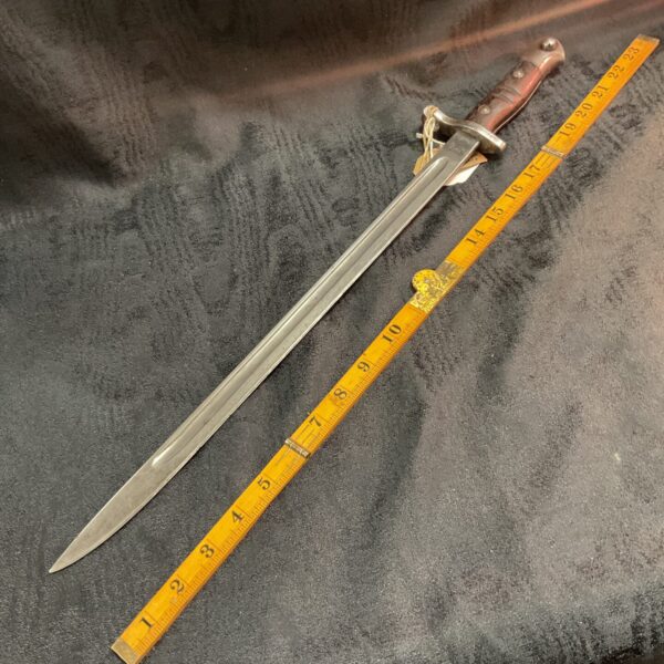 Remington 1913 pattern bayonet with ruler for scale.