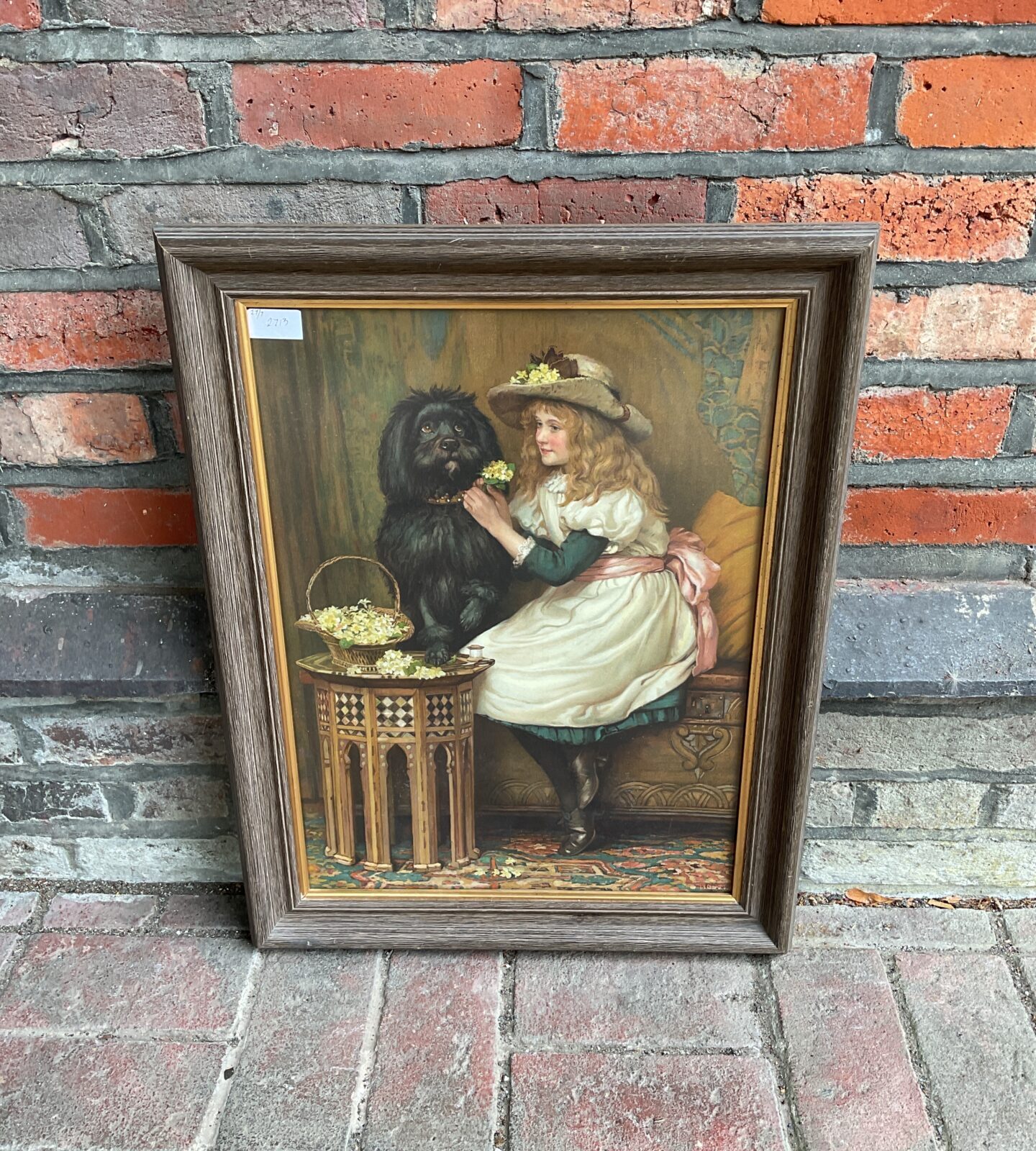 Charles trevor garland print of a girl with her dog titled good old tory