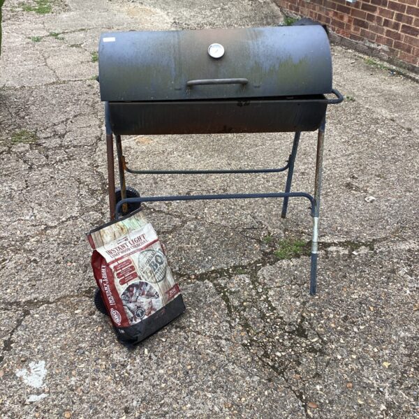 Barrel Style BBQ with charcoal