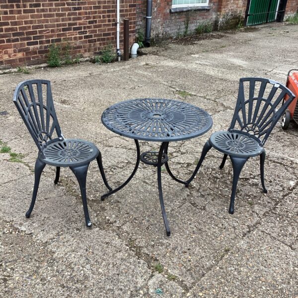Metal Garden Table and Two chairs