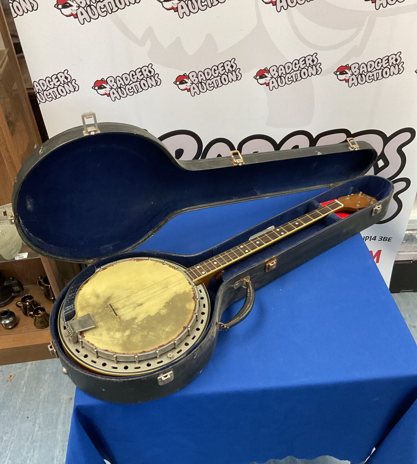 Kay banjo in transit case