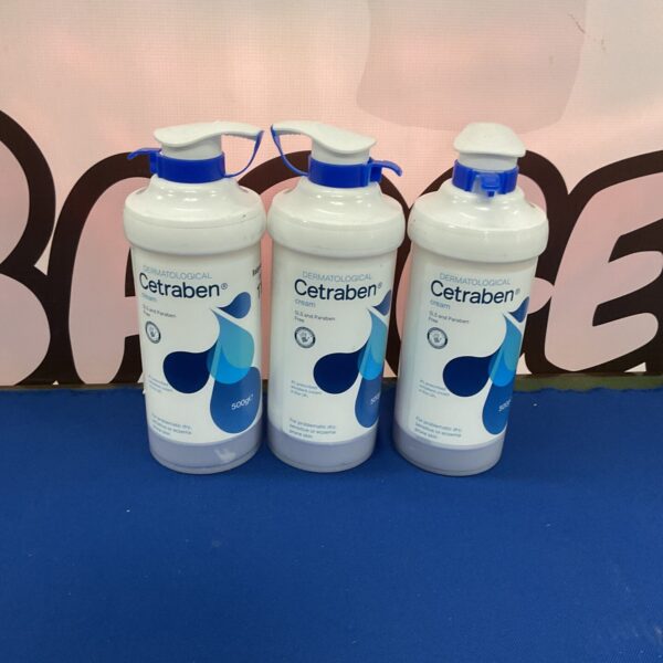 Three new bottles of cetraben dermatological cream