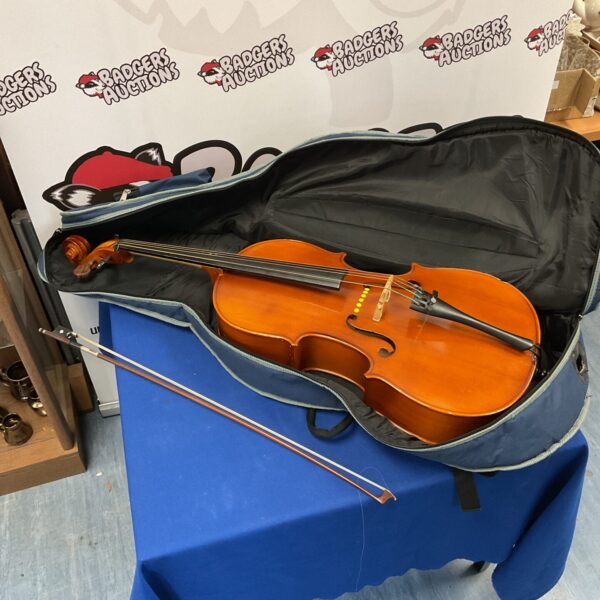3/4 size cello in case with bow