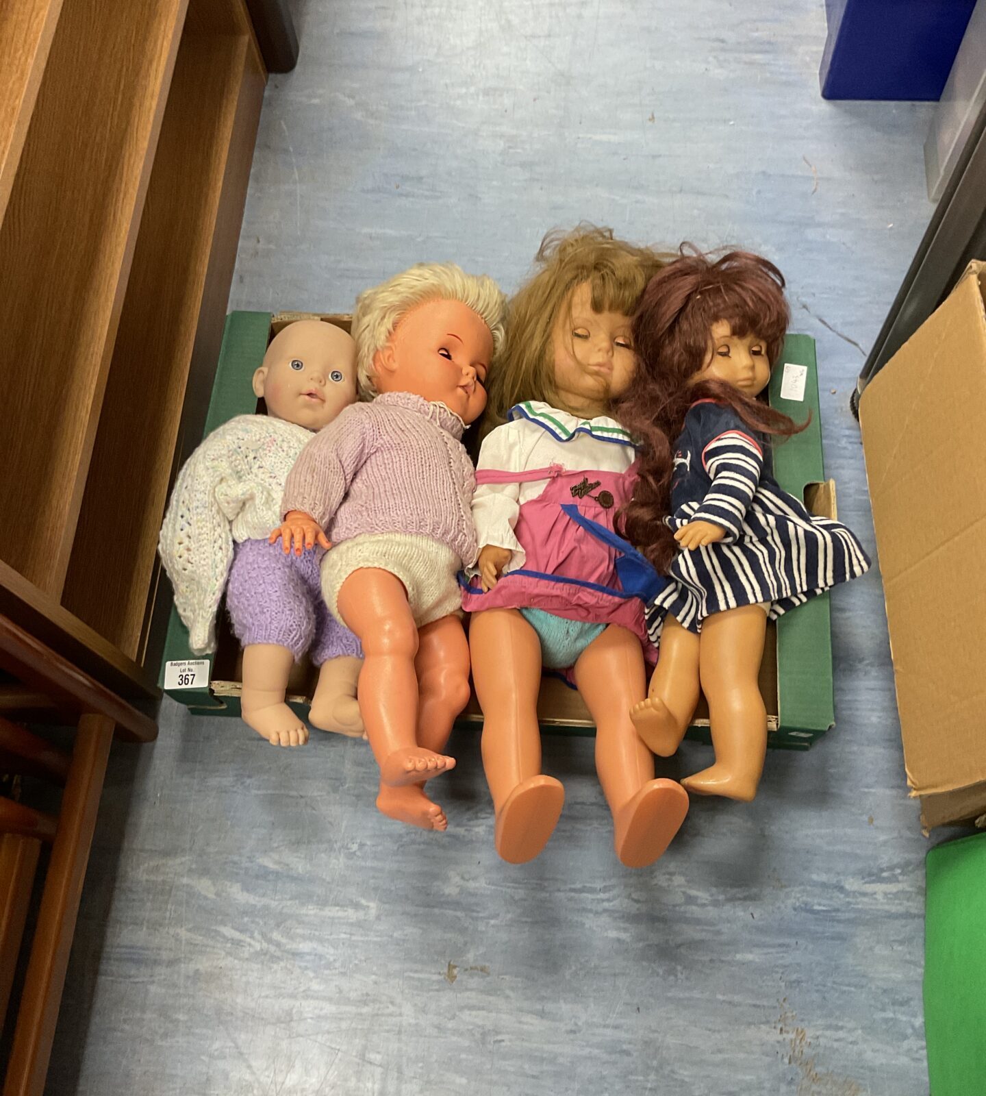 Crate of mixed dolls inc zapf
