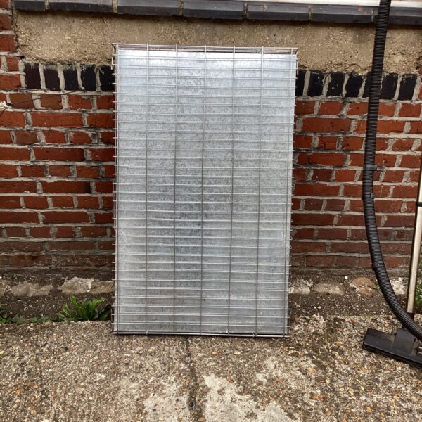 Large galvanised animal transport cage