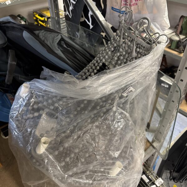 Large grey chain link style electric chandelier