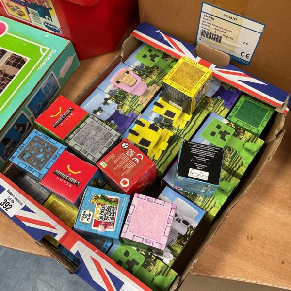 Tray of mcdonalds minecraft toys