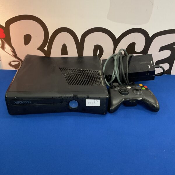 Xbox 360 S console with controller and power supply