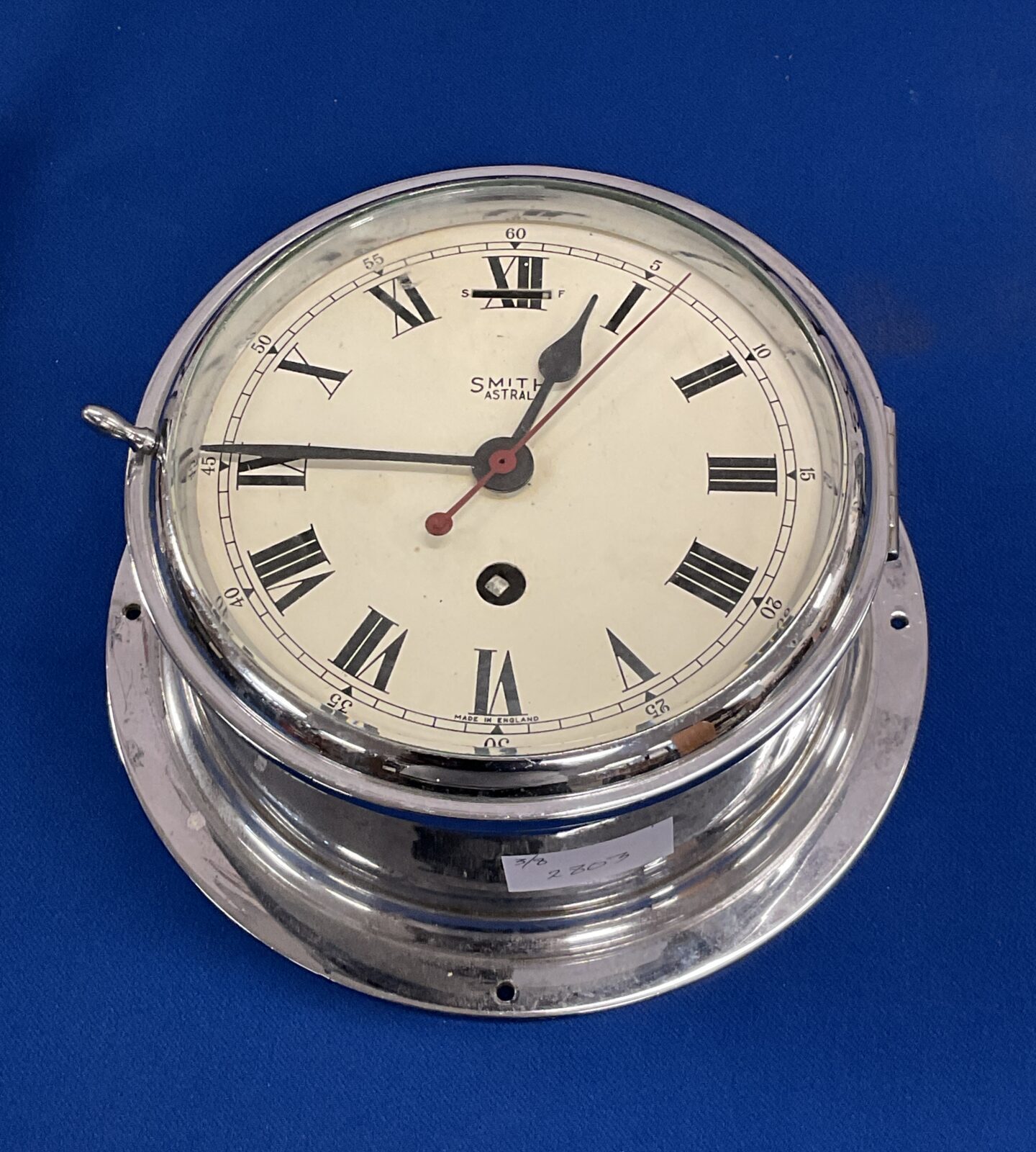 Vintage Smiths Astral Bulkhead Chrome Clock