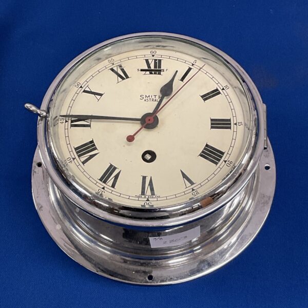 Vintage Smiths Astral Bulkhead Chrome Clock