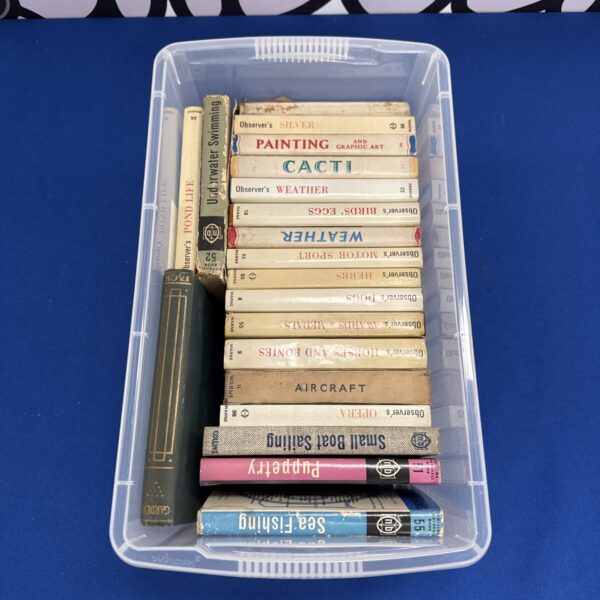 Selection of vintage books inc observers & Collins