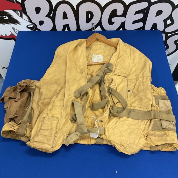 Vintage 1950s Mae West life jacket for aviation and desert survival.