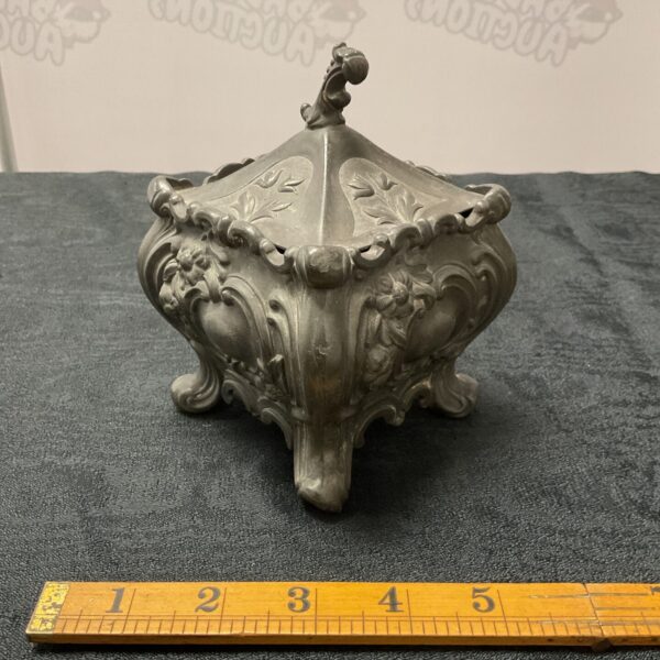 Antique pewter tea caddy
